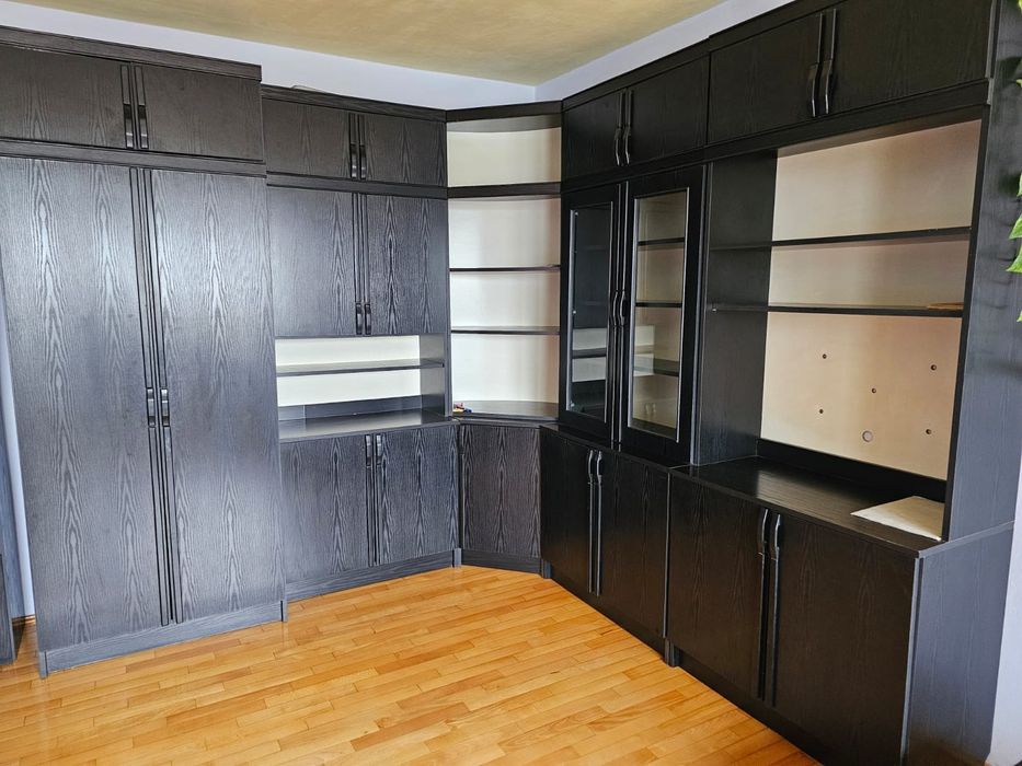 Ciemne czarne meble meblościanka, komoda szafa Jabłońskiego Rzeszów