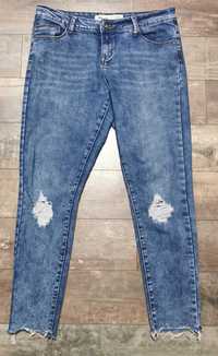 Spodnie damskie rurki NEW LOOK rozmiar 14 dziury na kolanach jeans