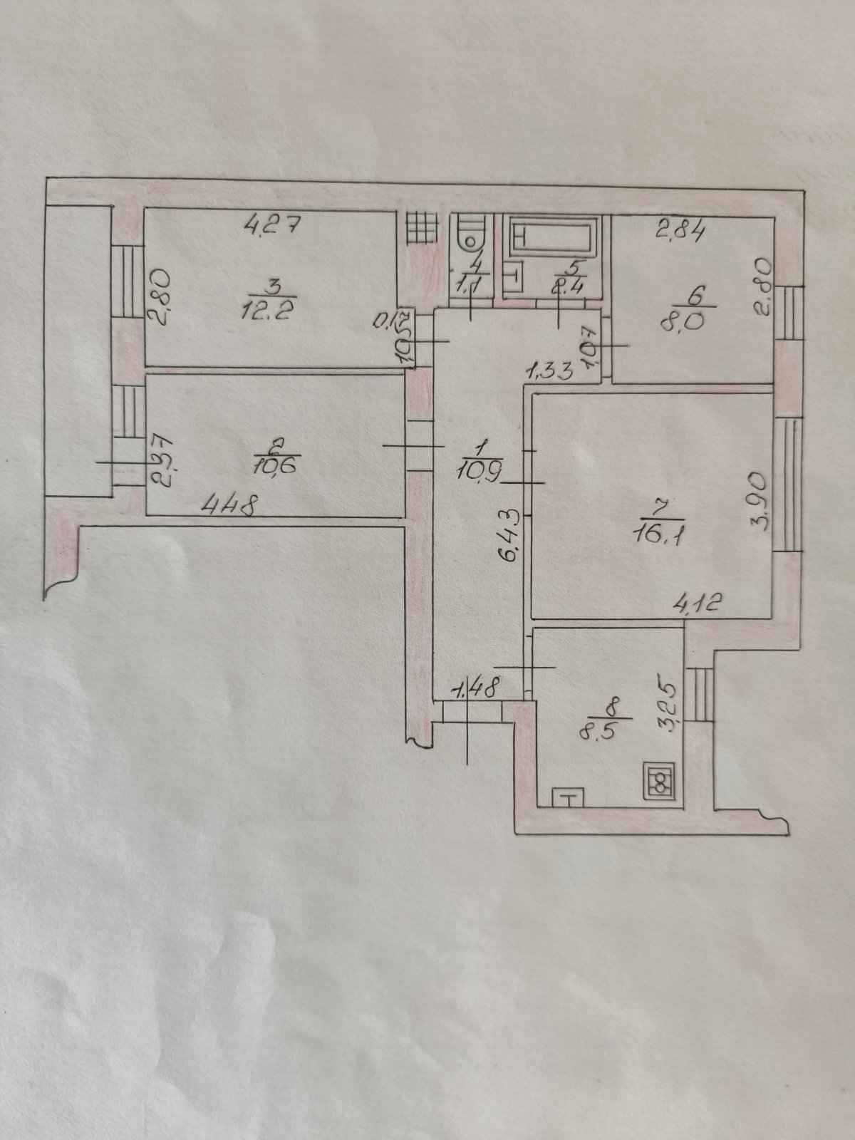 Продаж 4 кім. квартири по вул. Воїнів Афганців.