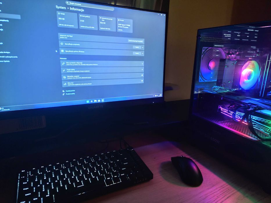 Komputer Ryzen 7 5700x | 32GB RAM | NVIDIA RTX 3070 | NVME 1TB