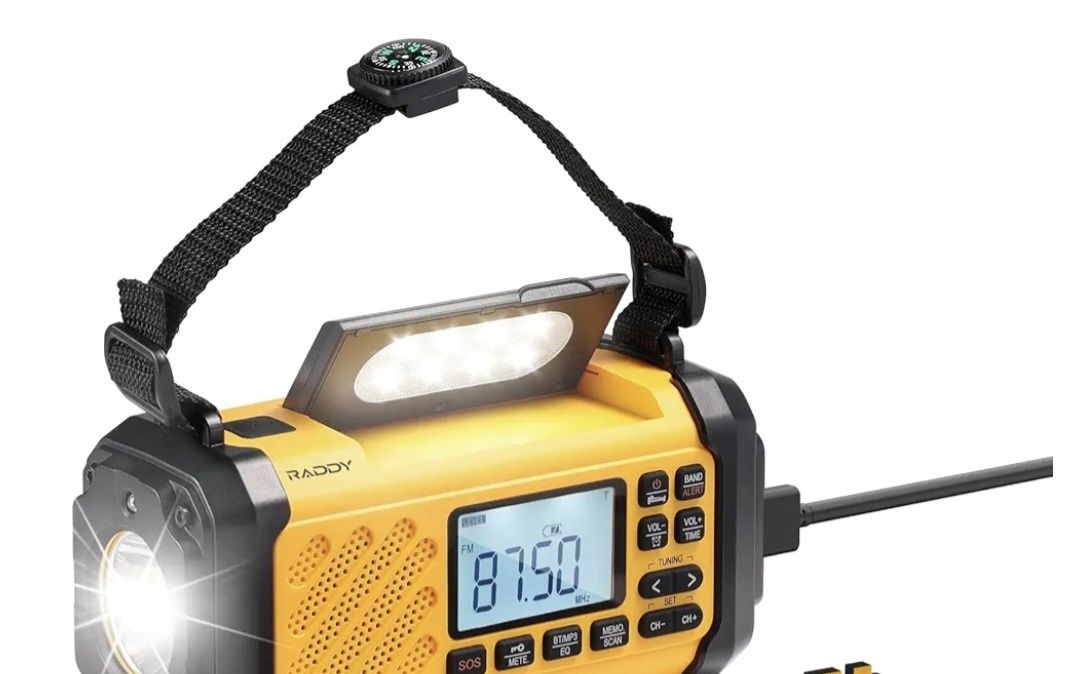 Raddy SH-906 Radio awaryjne, przenośne radio z korbą ręczną na energię