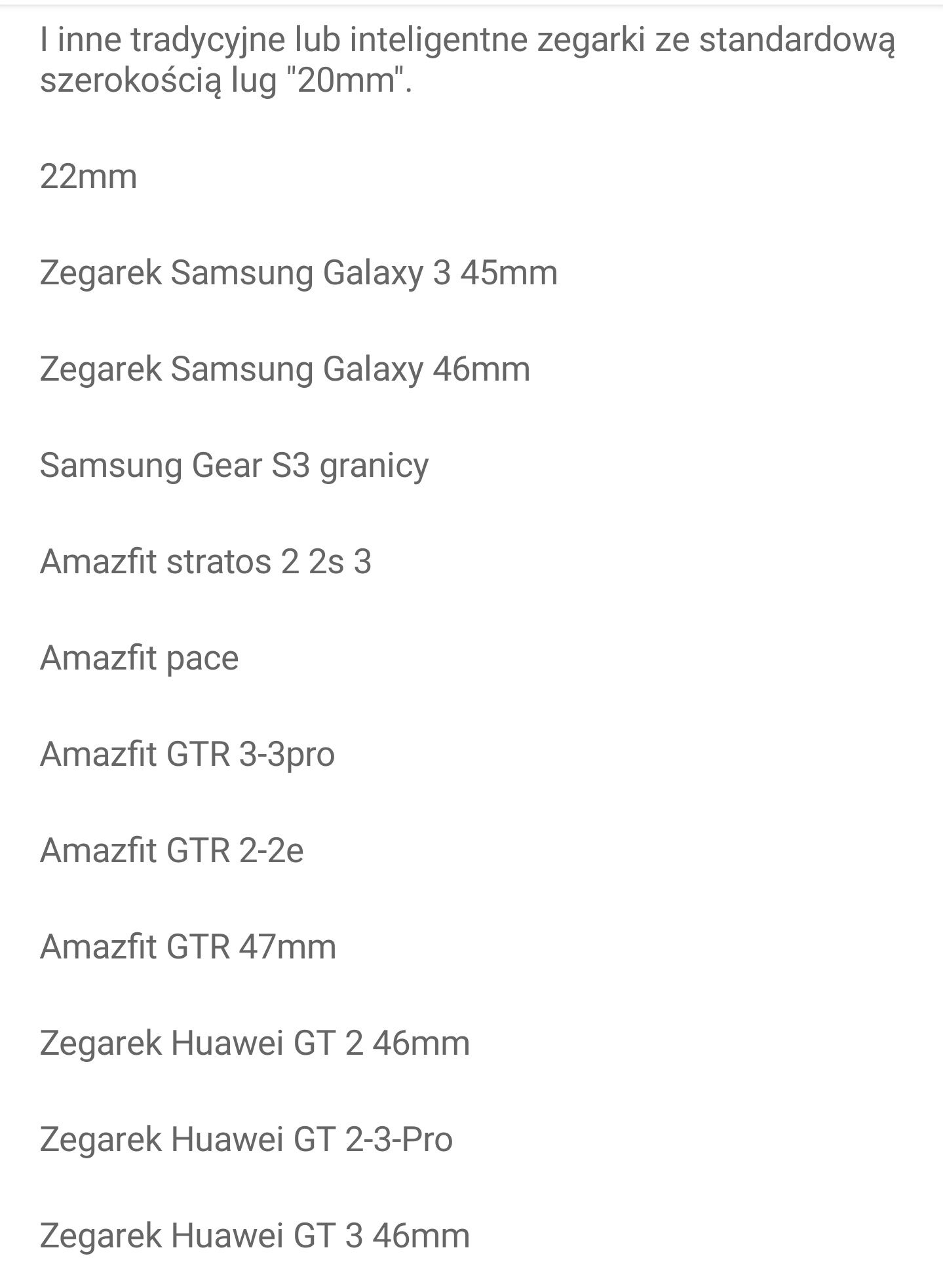 Pasek do zegarka smartwatch samsung galaxy/huawei