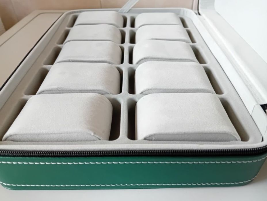 Caixa Estojo 10 Relógios Seiko Omega Cauny Breitling Tissot Iwc Oris