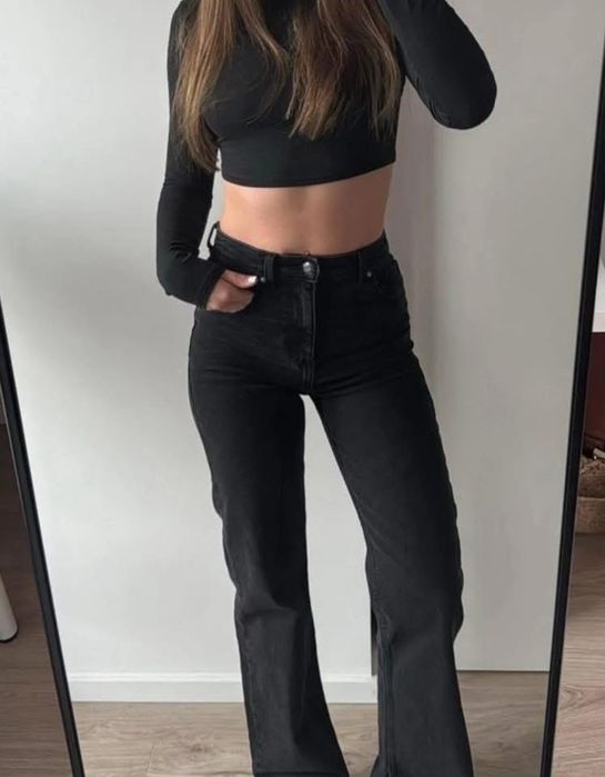 nowe czarne spodnie damskie