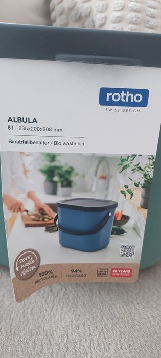 Nowy Rotho Pojemnik na Odpady Bio  Abdula 6L, BPA Free