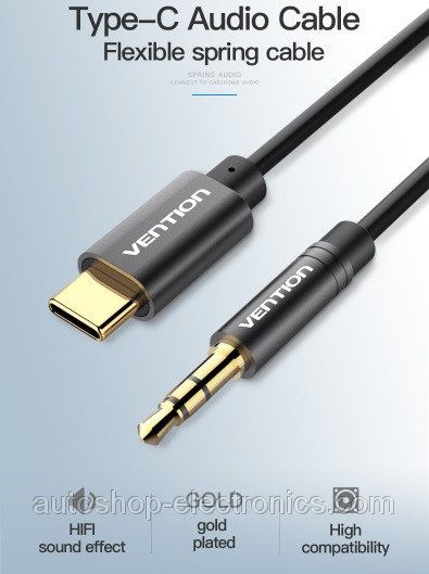 Топовый аудио кабель USB TYPE-C - 3.5 mm jack AUX для автомагнитолы