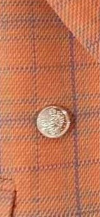 Marynarka damska pomarańczowa w kratkę, Livi, rozmiar  M/38