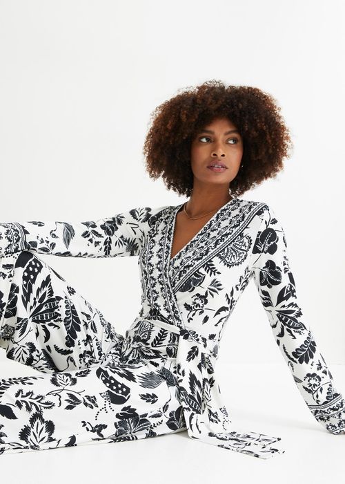 B.P.C kombinezon biały w czarne wzory 36/38.