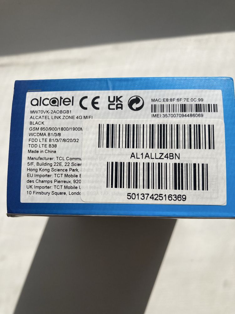 Alcatel MW70VK 4G роутер з WiFi і акумулятором
