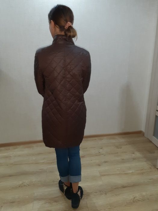 Стеганное женское пальто