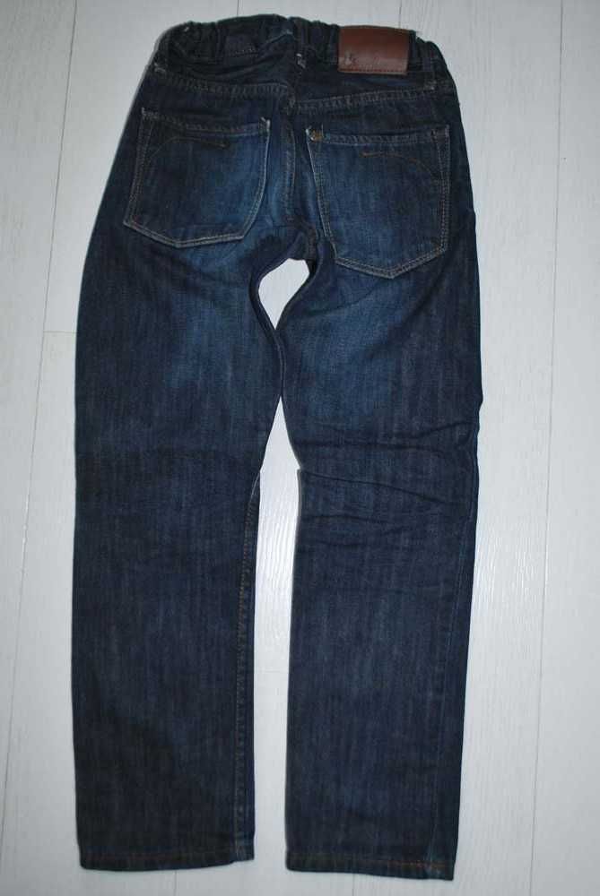 Spodnie jeansowe ciemny niebieski H&M, r. 128, 7-8 lat