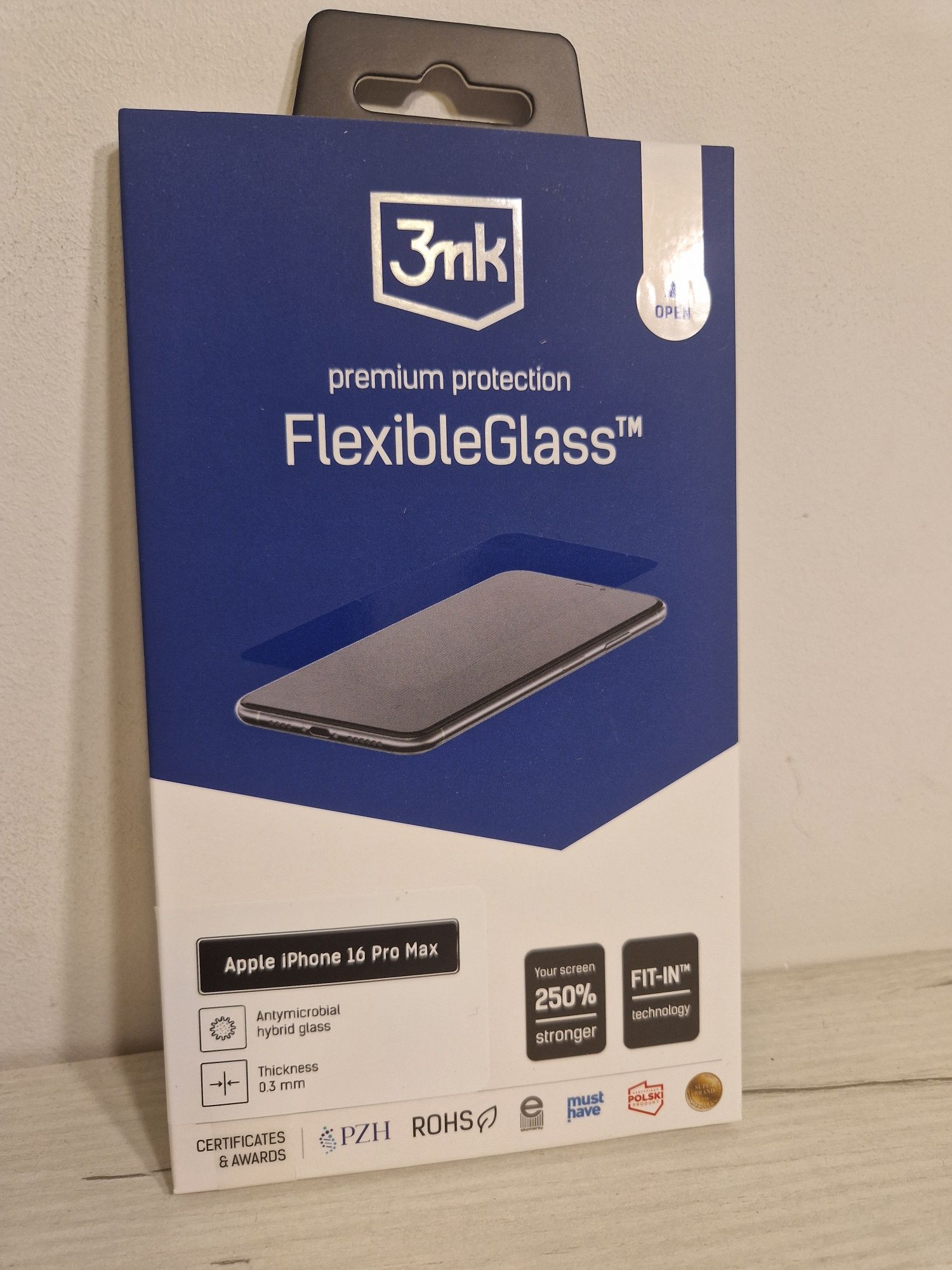 Hartowane szkło hybrydowe 3MK FlexibleGlass do Iphone 16 Pro Max