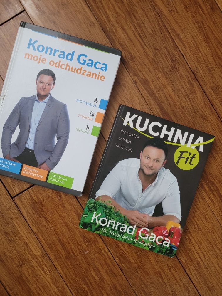 2 Książki Konrad Gaca Moje Odchudzanie + Kuchnia Fit