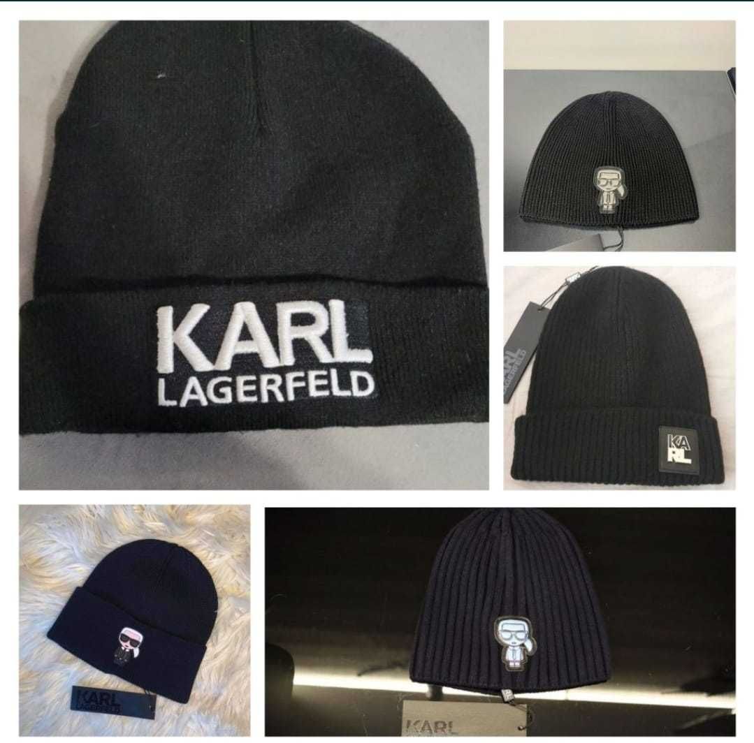 Czapka zimowa unisex Karl Lagerfeld czarna czapki zimowe