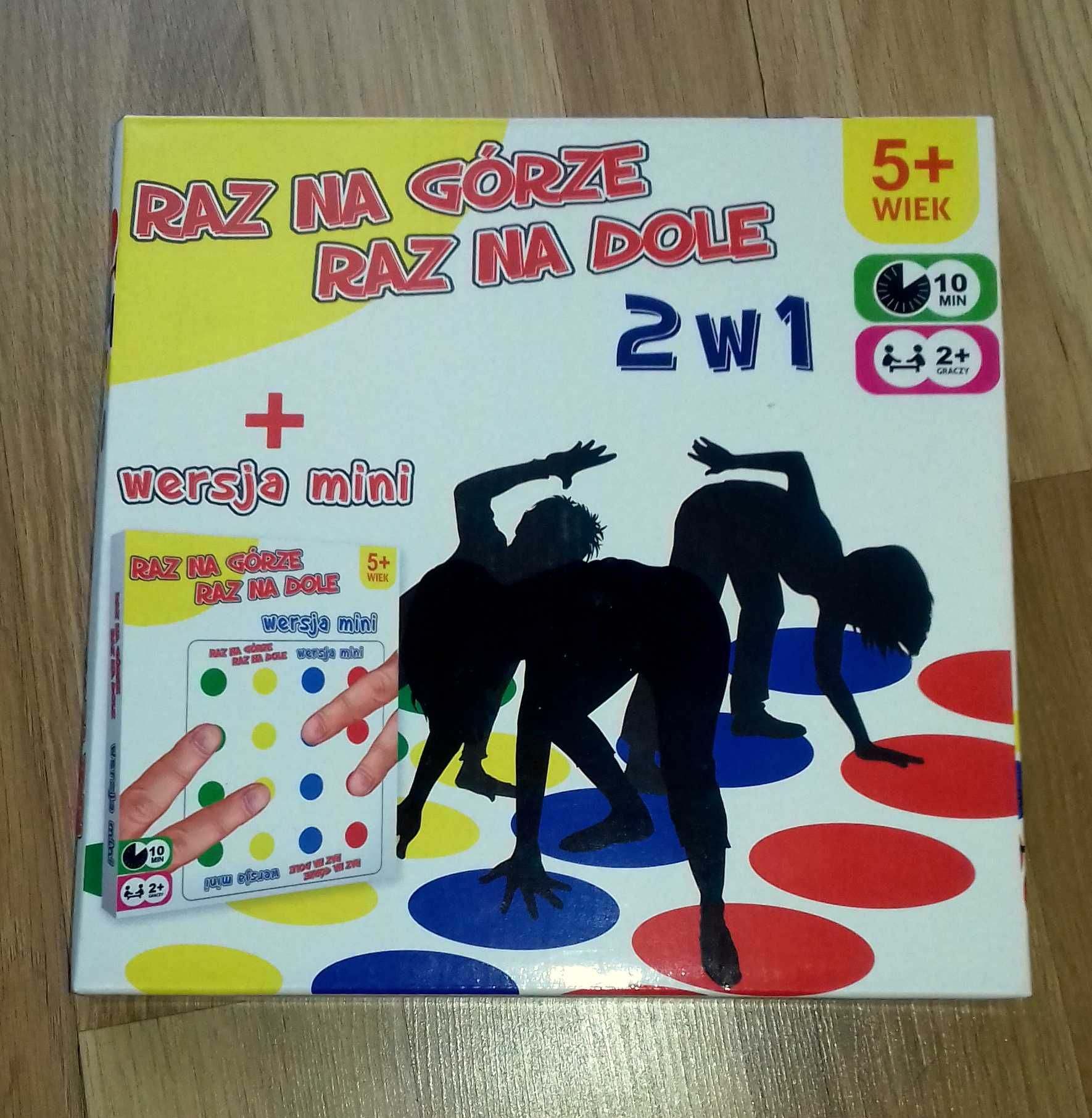 TWISTER 2w1 gra zręcznościowa wersja standard + mini - na paluszki