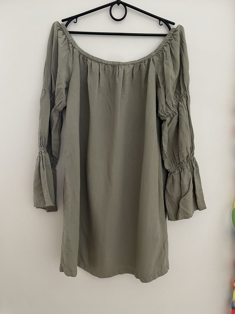 Nowa Sukienka damska hiszpanka khaki mini krótka kowbojska