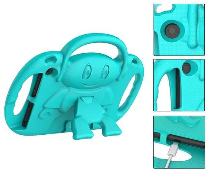 Etui na tablet 8/8 Plus Sonlaryin dziecięce EVA stojak turkusowe