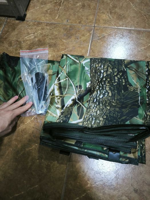 Зонт парасоля намет для риболовлі напів тент Д2.2м вікно колір листва
