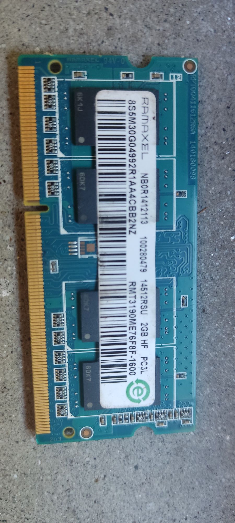 So-dimm dd3 pc3L 2 gb 1600mhz