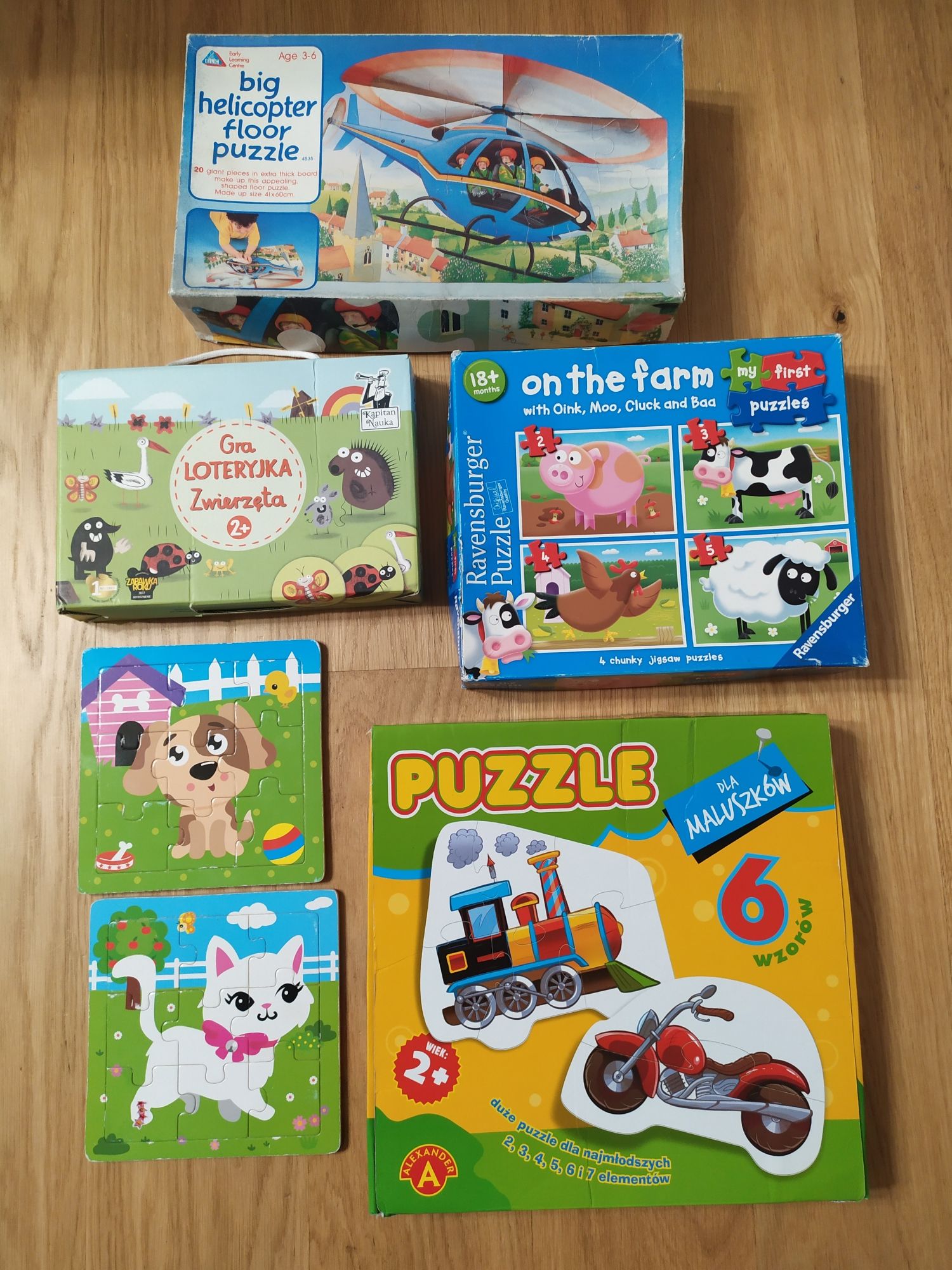 Puzzle dla dwulatka plus gra zestaw 2+