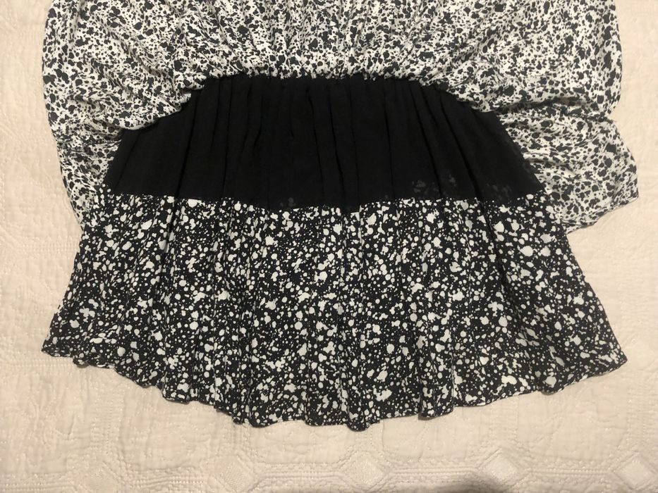 Saia de folhos malhada Zara