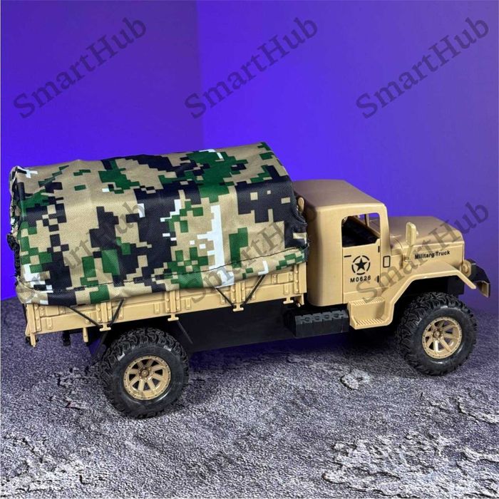 Грузовик на радиоуправлении GRIM-2 с тентом. Грузовая машина на пульте