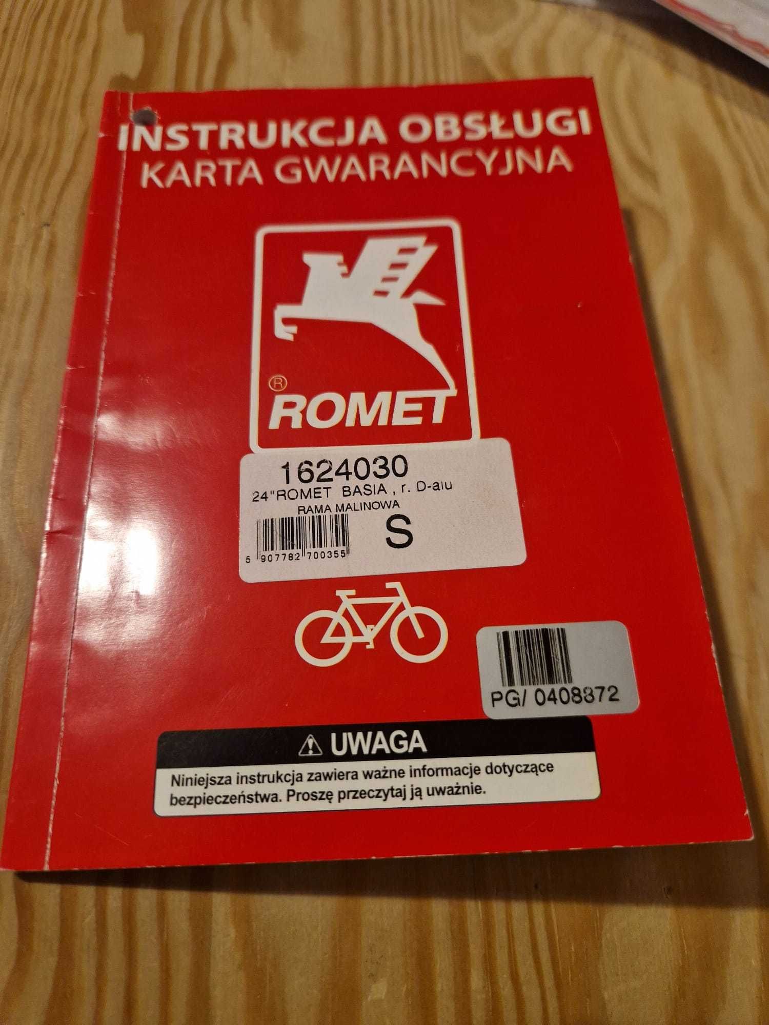 Rower dziecięcy Romet Basia 24 różowy
