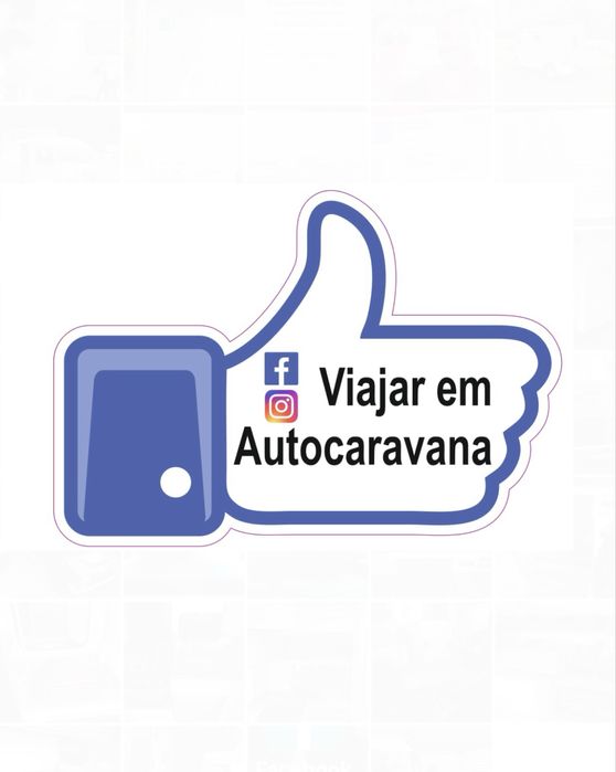 Autocolante "Viajar em Autocaravana" - Maior Página de Autocaravanas