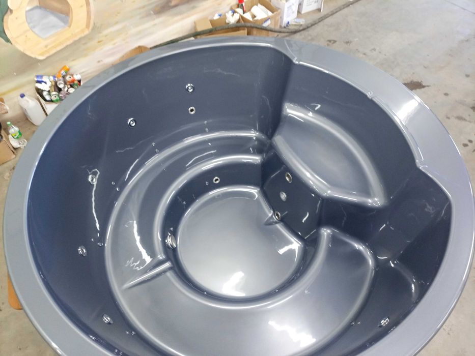 Balia Ogrodowa z Wkładem Akrylowym Gorąca Beczka Kąpielowa Akryl Wanna