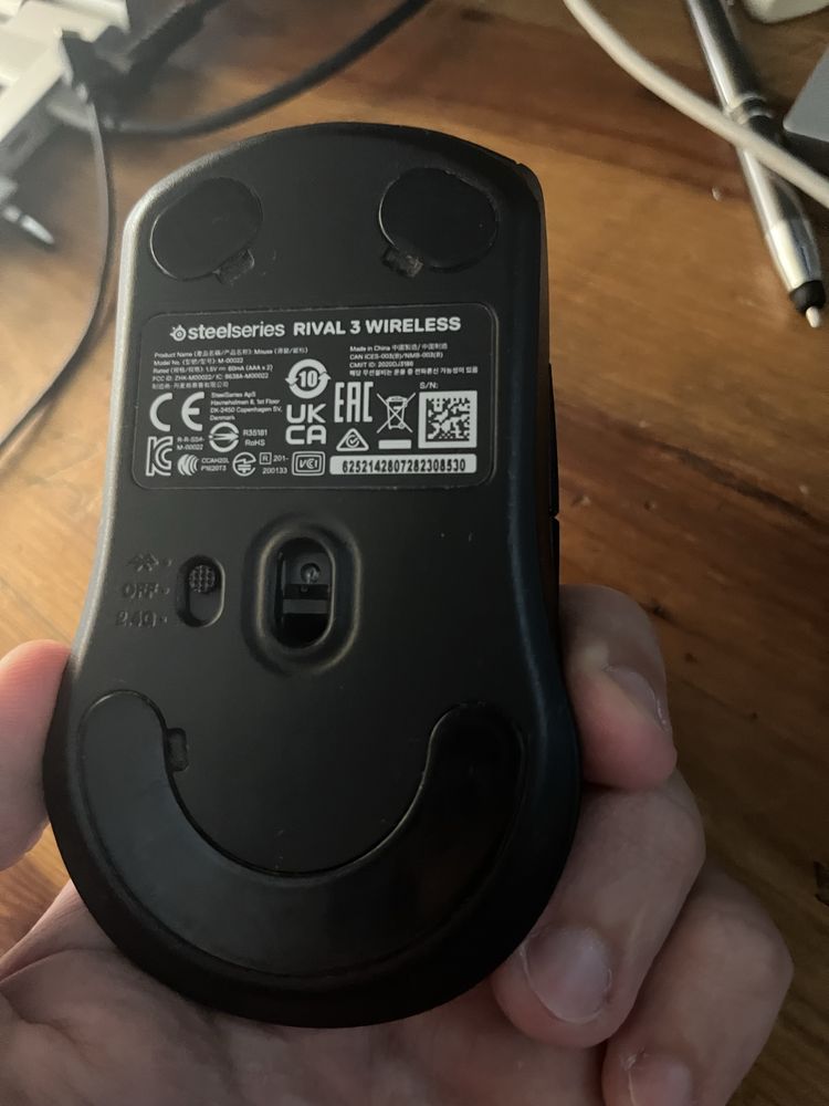 Rato Gaming sem fios STEELSERIES Rival 3 (18000 dpi - Preto)