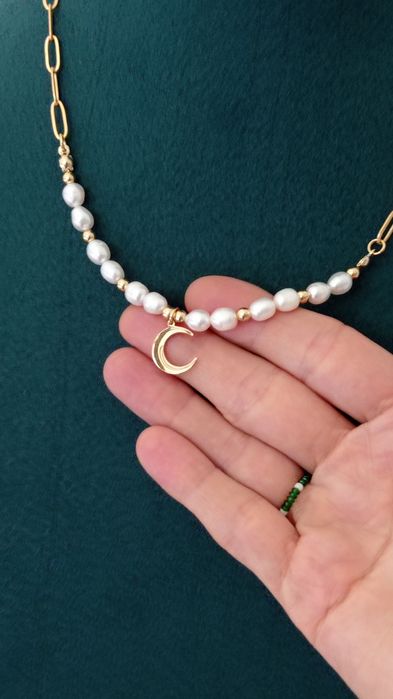 Choker damski z pereł naturalnych