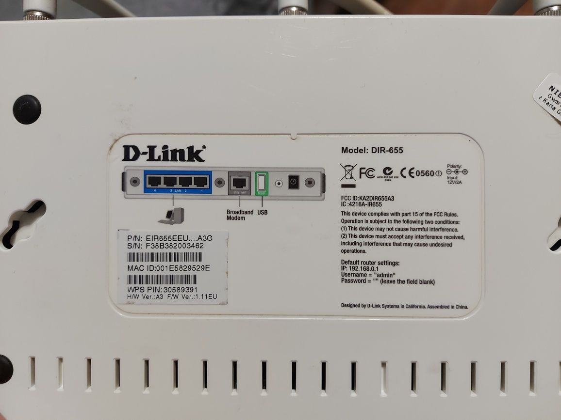 Router D-Link Wi-Fi DIR-655