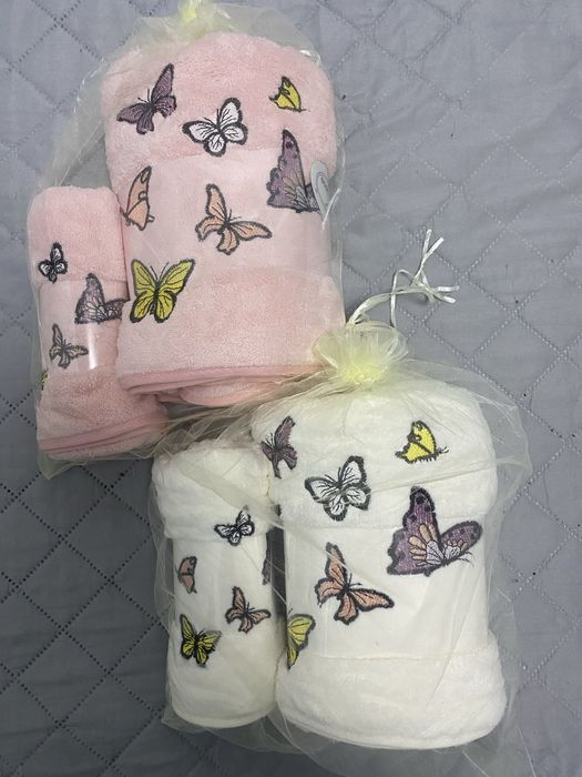 Набор полотенец в мешочке (банное и для лица)