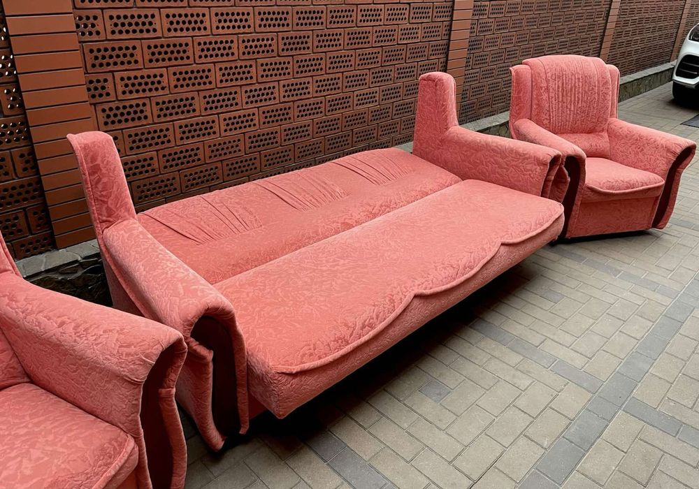 Комплект м'яких меблів "Президент": диван-ліжко + 2 крісла Західна Укр