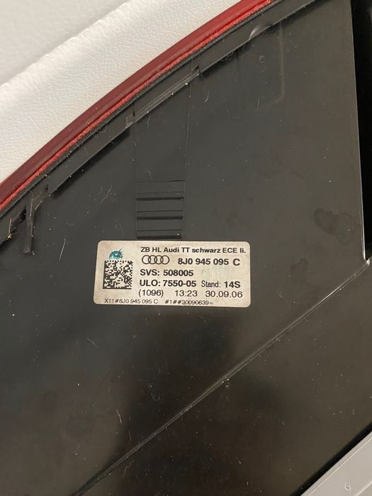 Faróis traseiros Audi TT