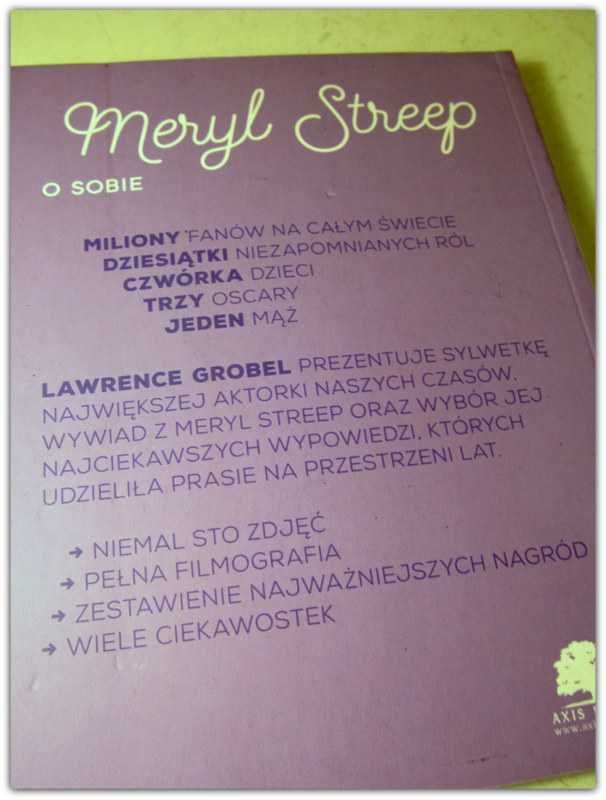 Meryl Streep o sobie" - Lawrence Grobel książka