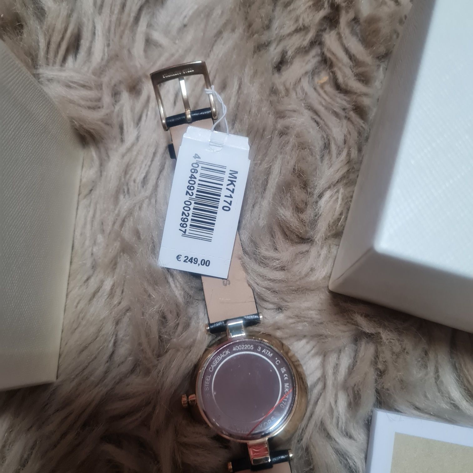Michael Kors zegarek damski watch MFO anabeth czarny złoty cyrkonie z