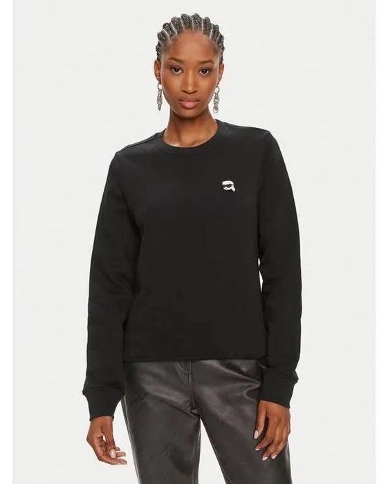 Damska bluza Karl Lagerfeld iconic czarna małe logo oryginał