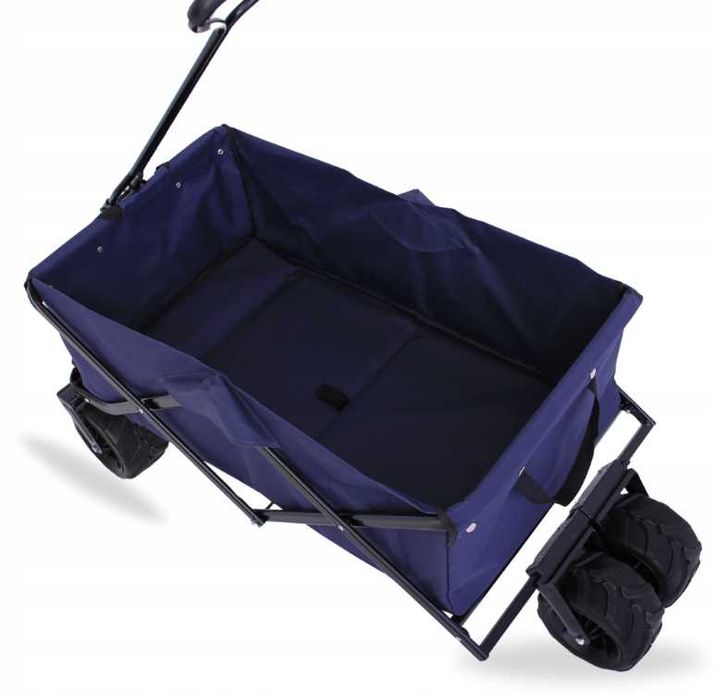 Wózek Transportowy Plażowy Składany 95 L Ogrodowy Turystyczny Łazik