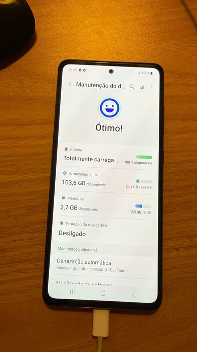 Samsung Galaxy A52s 5G 128GB + cabo de carregamento