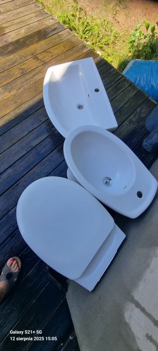 Zestaw Cersanit- umywalka. , wc sedes podwieszany  bidet