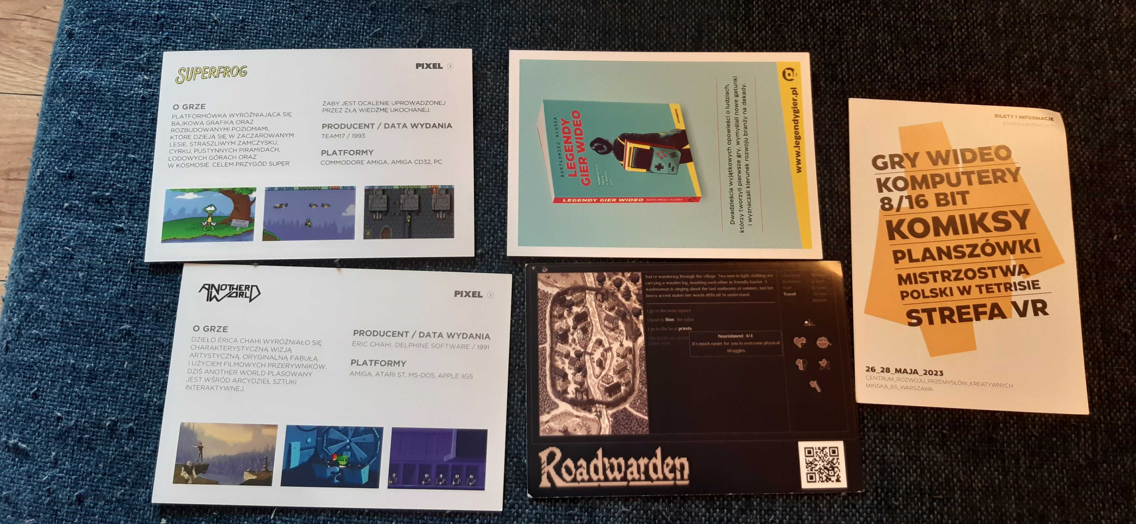 kolekcjonerskie ulotki informacyjne z gier amiga atari commodore