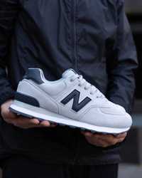 Чоловічі кросівки Нью Беланс/New Balance 574 Silver Black. 41 - 45 р.