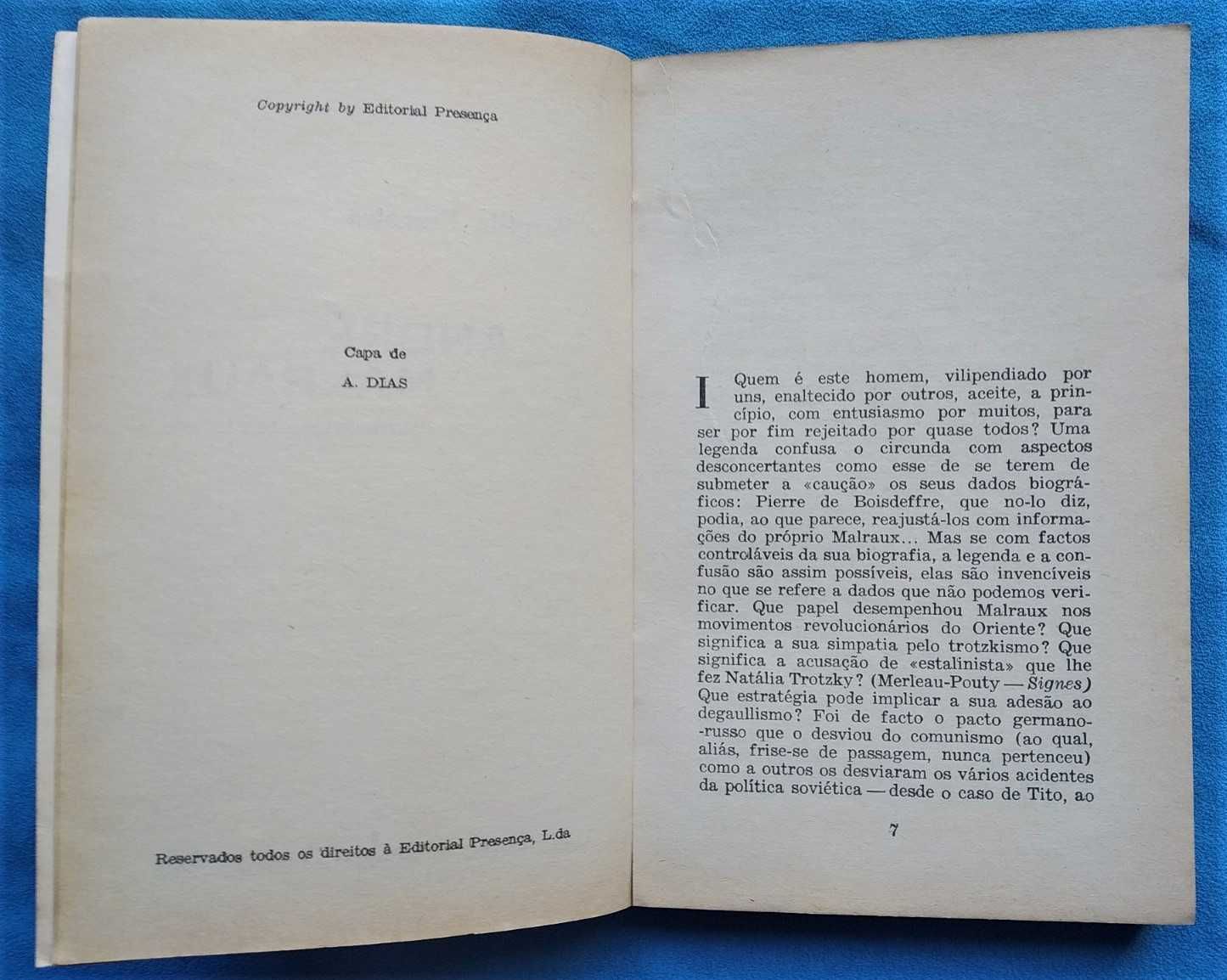 Vergílio Ferreira | André Malraux (interrogação ao destino)