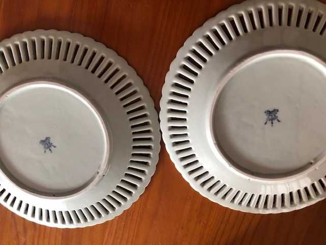Par de pratos porcelana chinesa United Wilson 1897