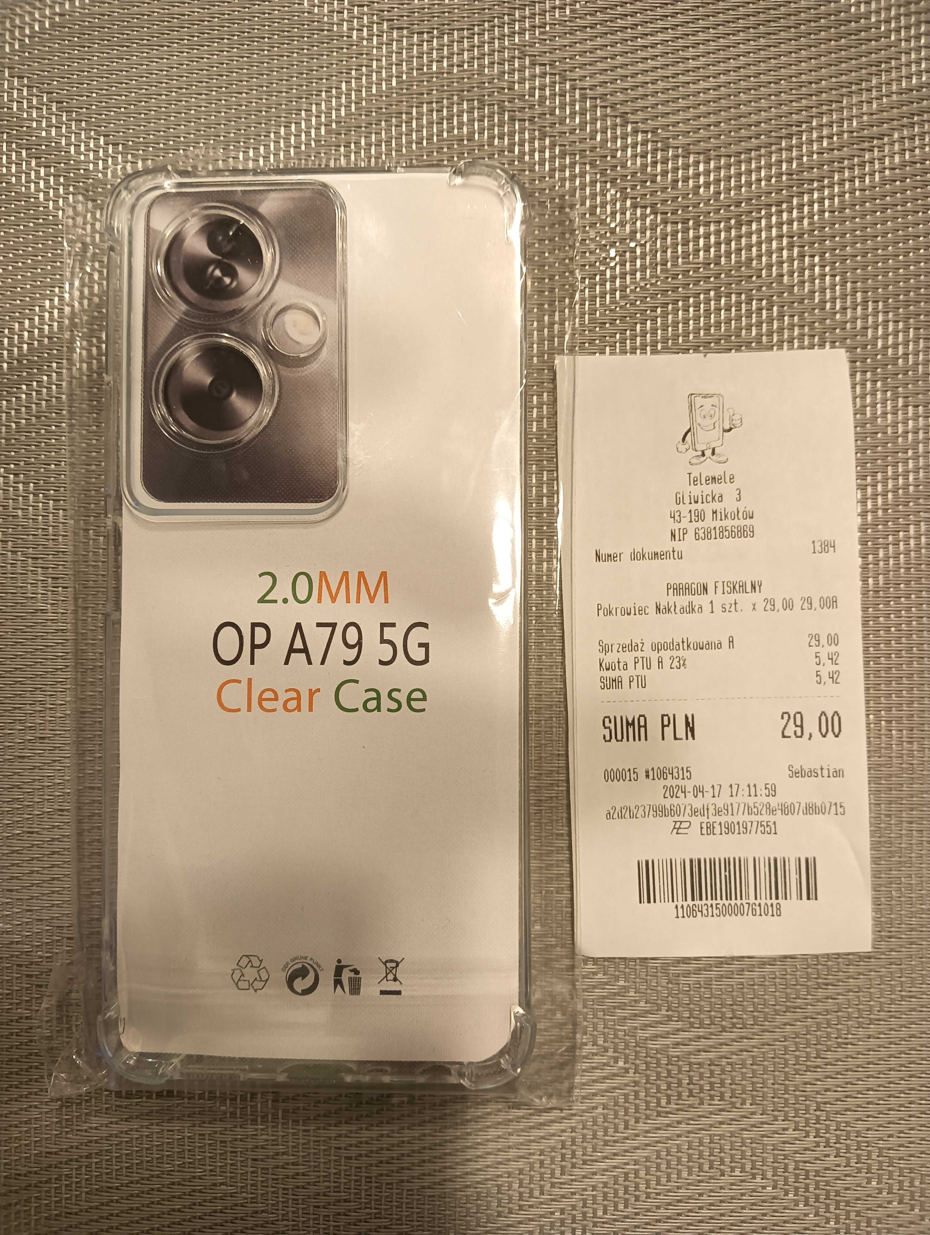 Oppo A79 plecki etui bumper