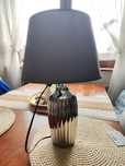 Lampa nocna srebrna lampka stojąca