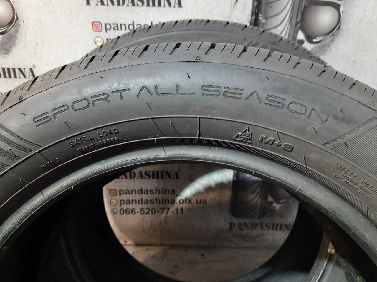 Шини 7мм 225/55 R17 DUNLOP SportAllSeason б/в всесезон склад