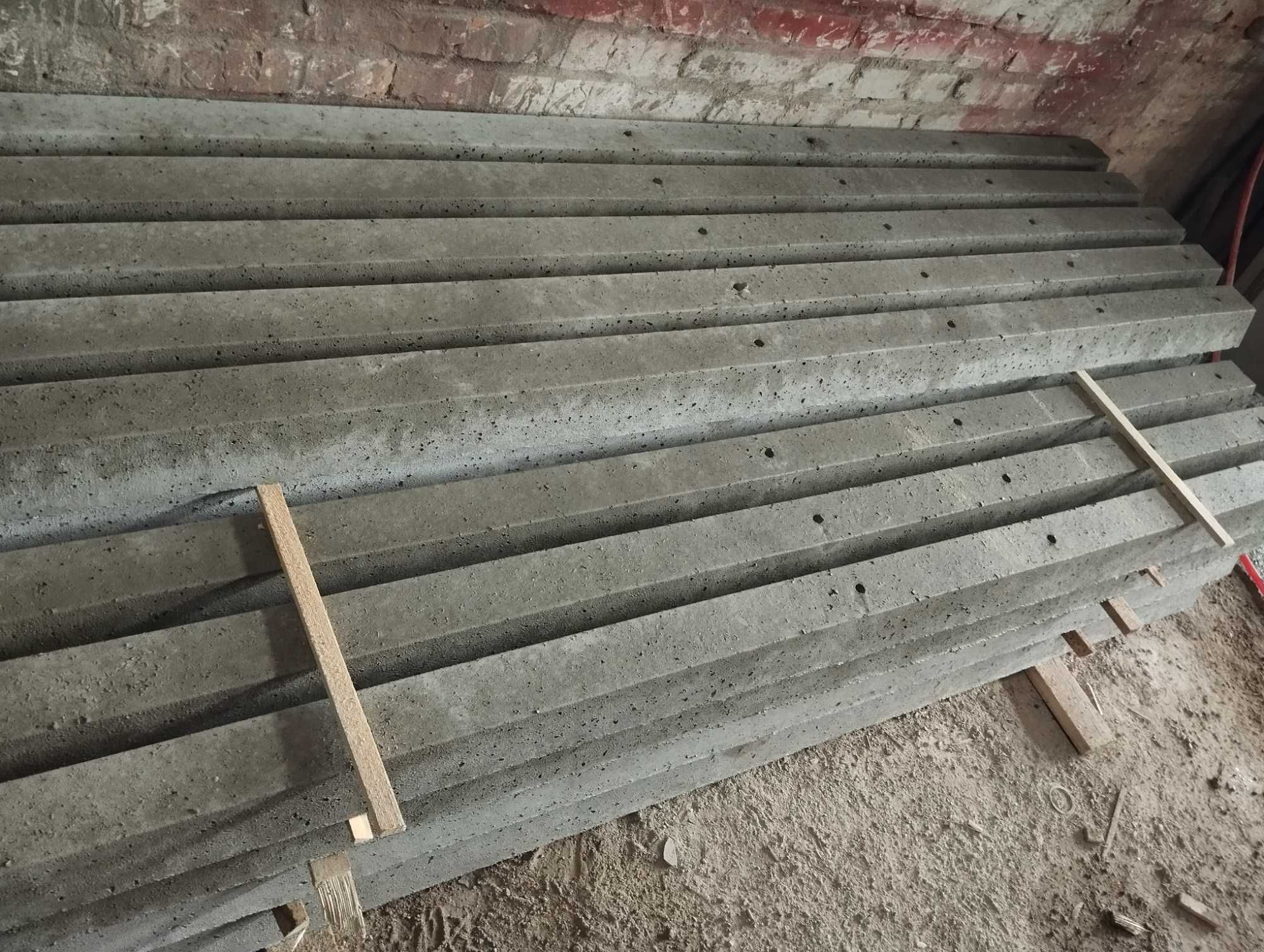 стовпи бетонні довжиною 210 та 250 см для паркану, під сетку рабицю