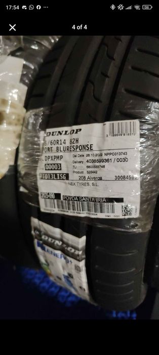 Pneus 185/60R14 Dunlop